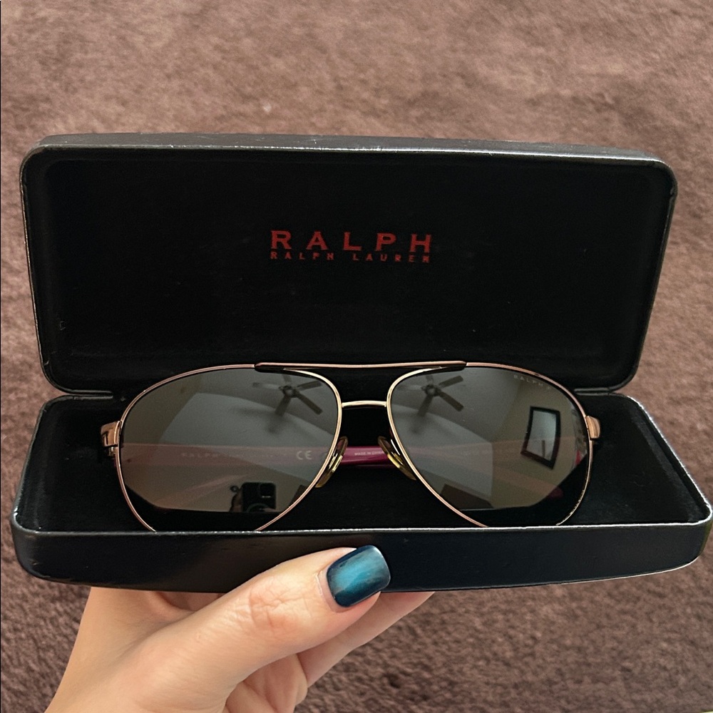 Ralph Lauren Metallic Aviator Sunglasses